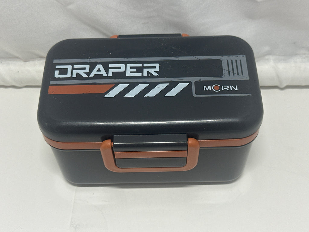 Draper Snack Box Lunch Container – Black & Orange Storage Case