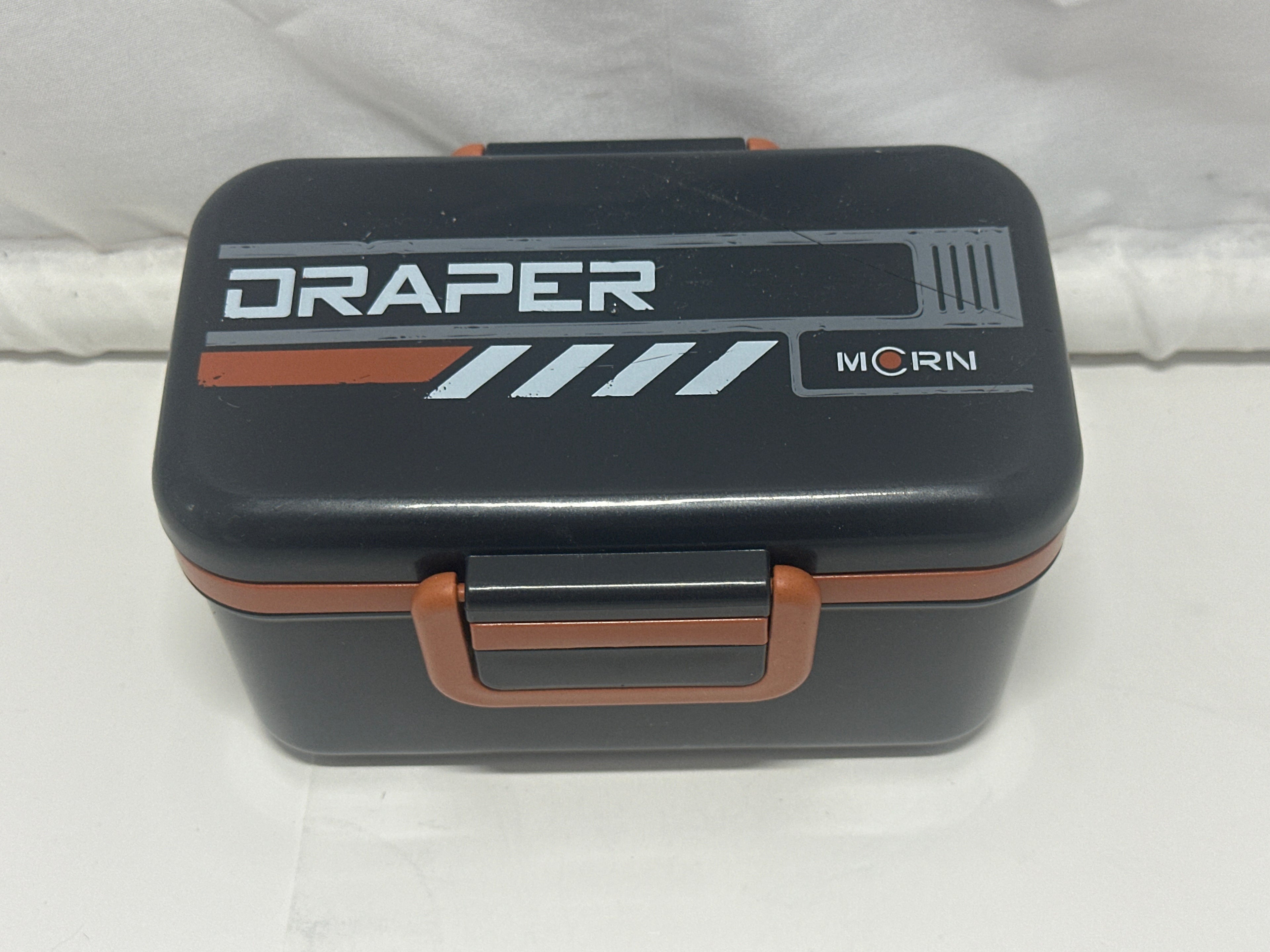 Draper Snack Box Lunch Container – Black & Orange Storage Case