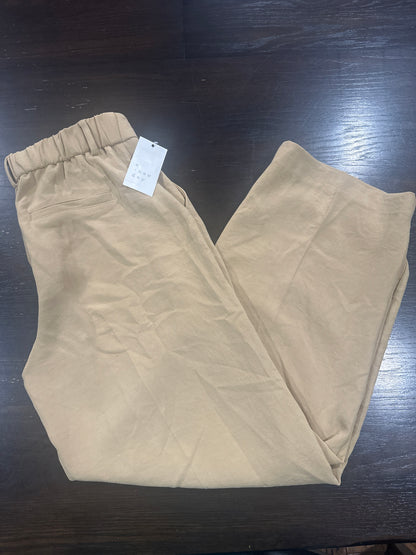A New Day Women's Beige Pull On Wide Leg Pants Regular