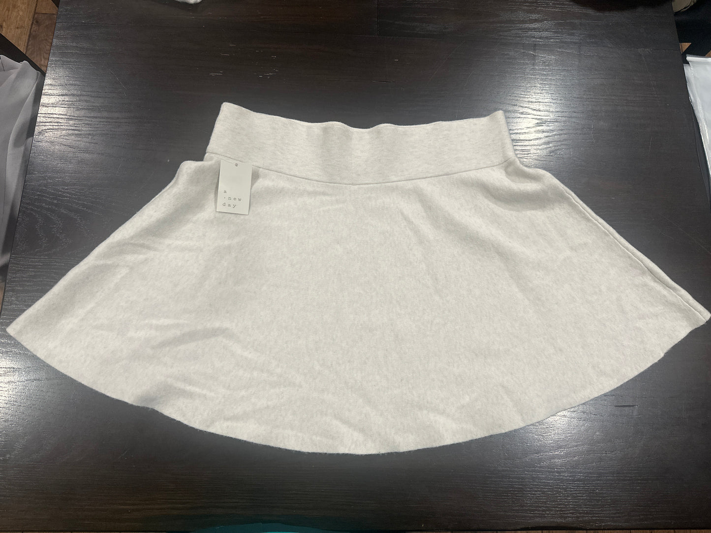 A New Day Women's Oatmeal Knit Pull On Flare Skirt XXL