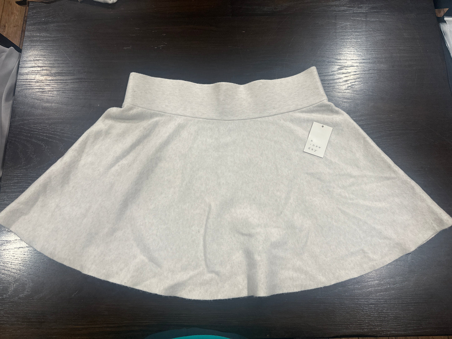 A New Day Women's Oatmeal Knit Pull On Flare Skirt XXL