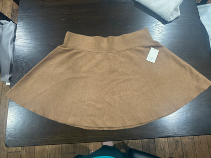 A New Day Women's Brown Knit Pull On Flare Skirt XXL