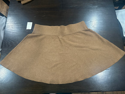 A New Day Women's Brown Knit Pull On Flare Skirt XXL