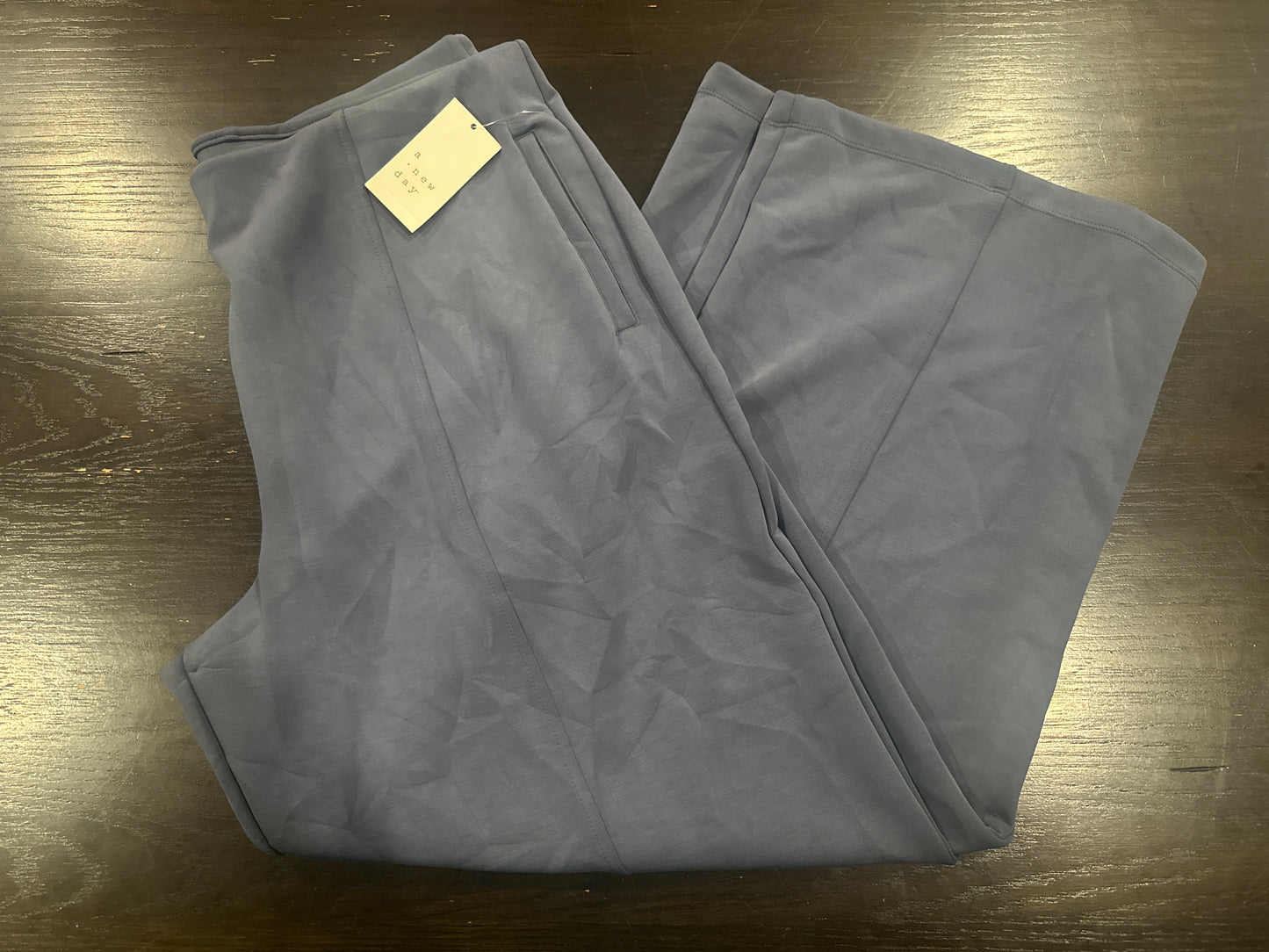 A New Day Women's Blue High Rise Pull On Pants