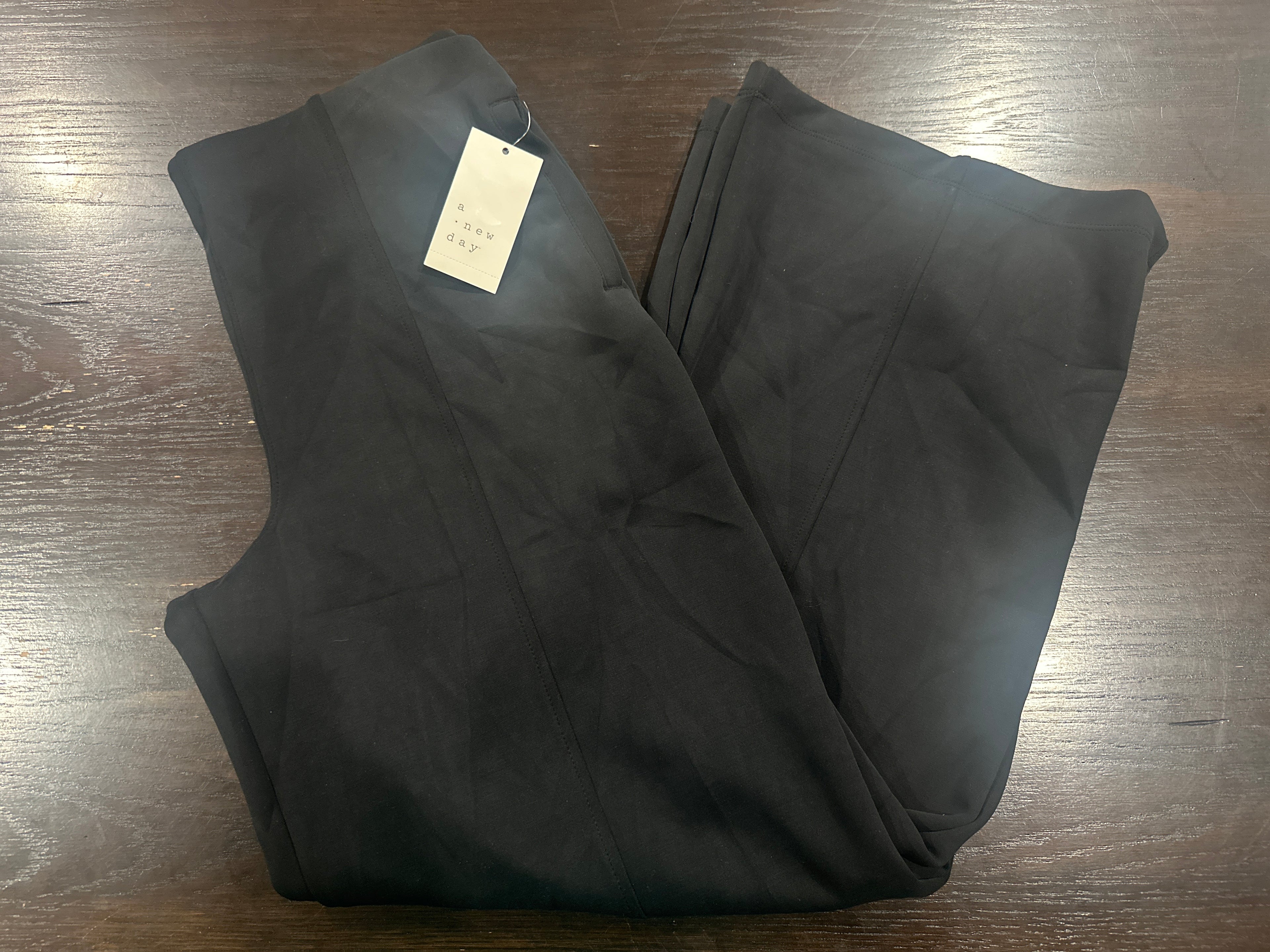A New Day Women's Black High Rise Pull On Pants