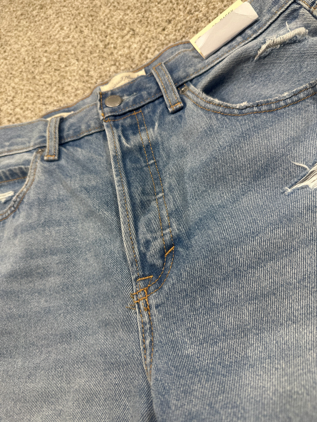 Universal Thread women's light wash destroyed jeans image 2
