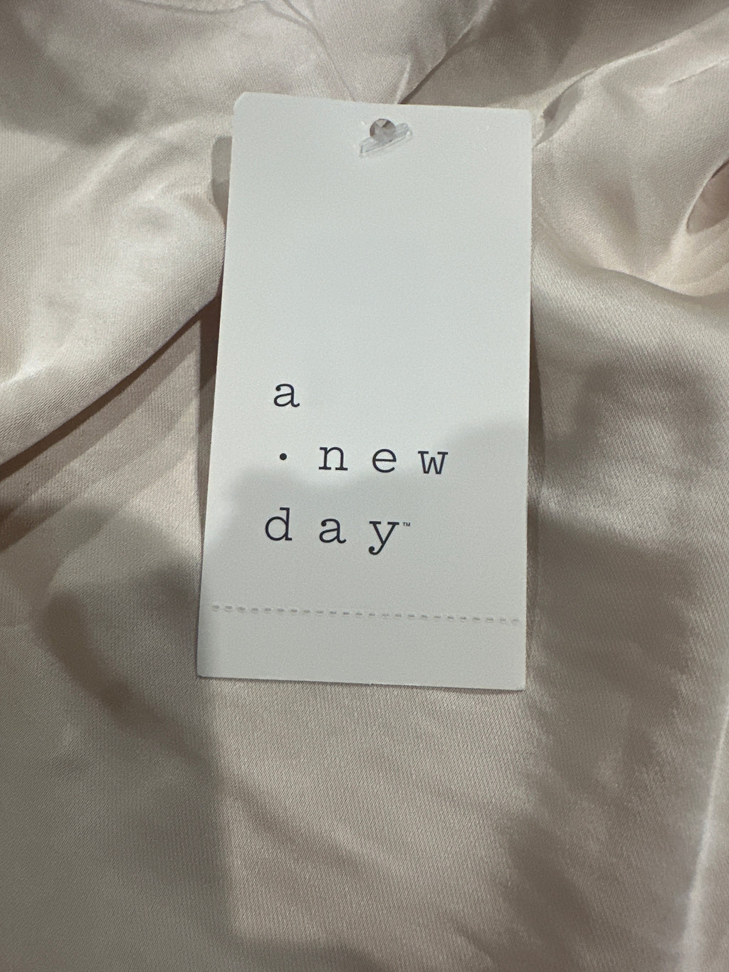 A New Day Satin Mini Skirt Cream Womens Flowy