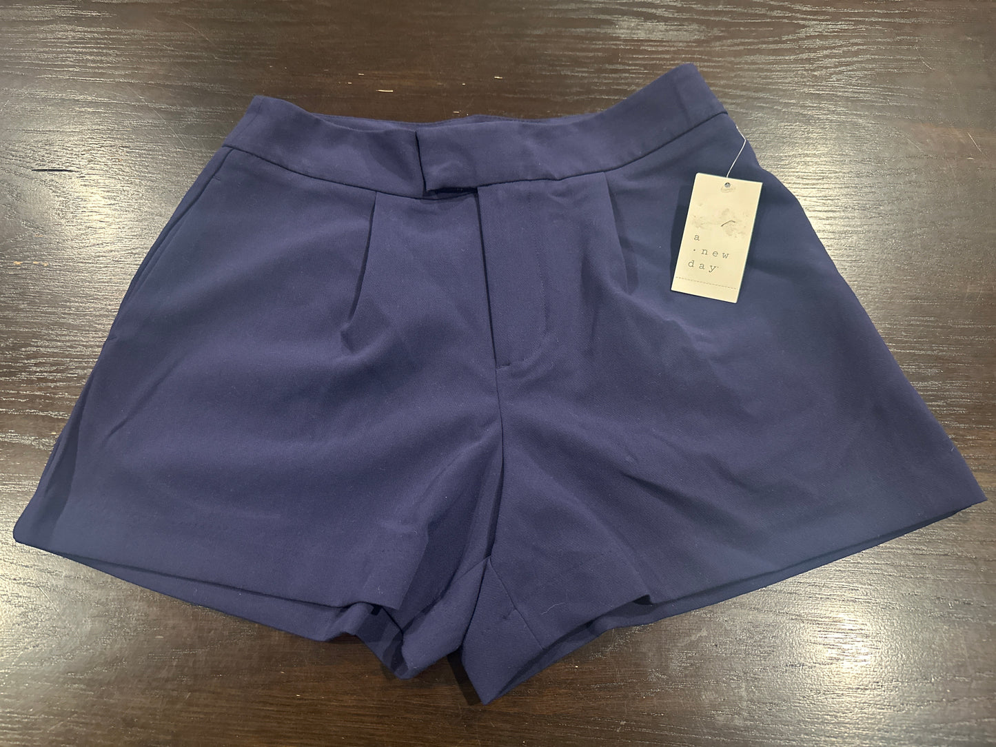 A New Day Women's High Rise Dress Shorts Navy Blue