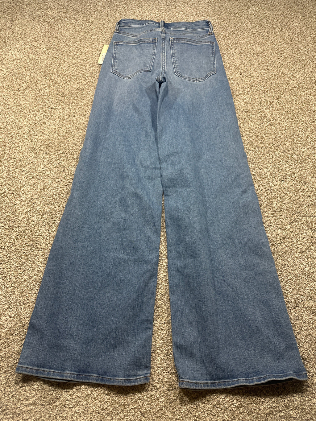 Universal Thread medium wash wide-leg jeans, front detail