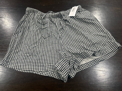 A New Day Women's Gingham Pull On Shorts Black White
