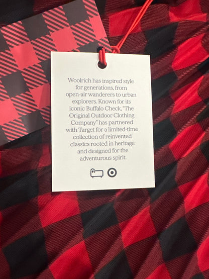 Woolrich Women's Pleated Ankle Skirt Red Black Buffalo Plaid
