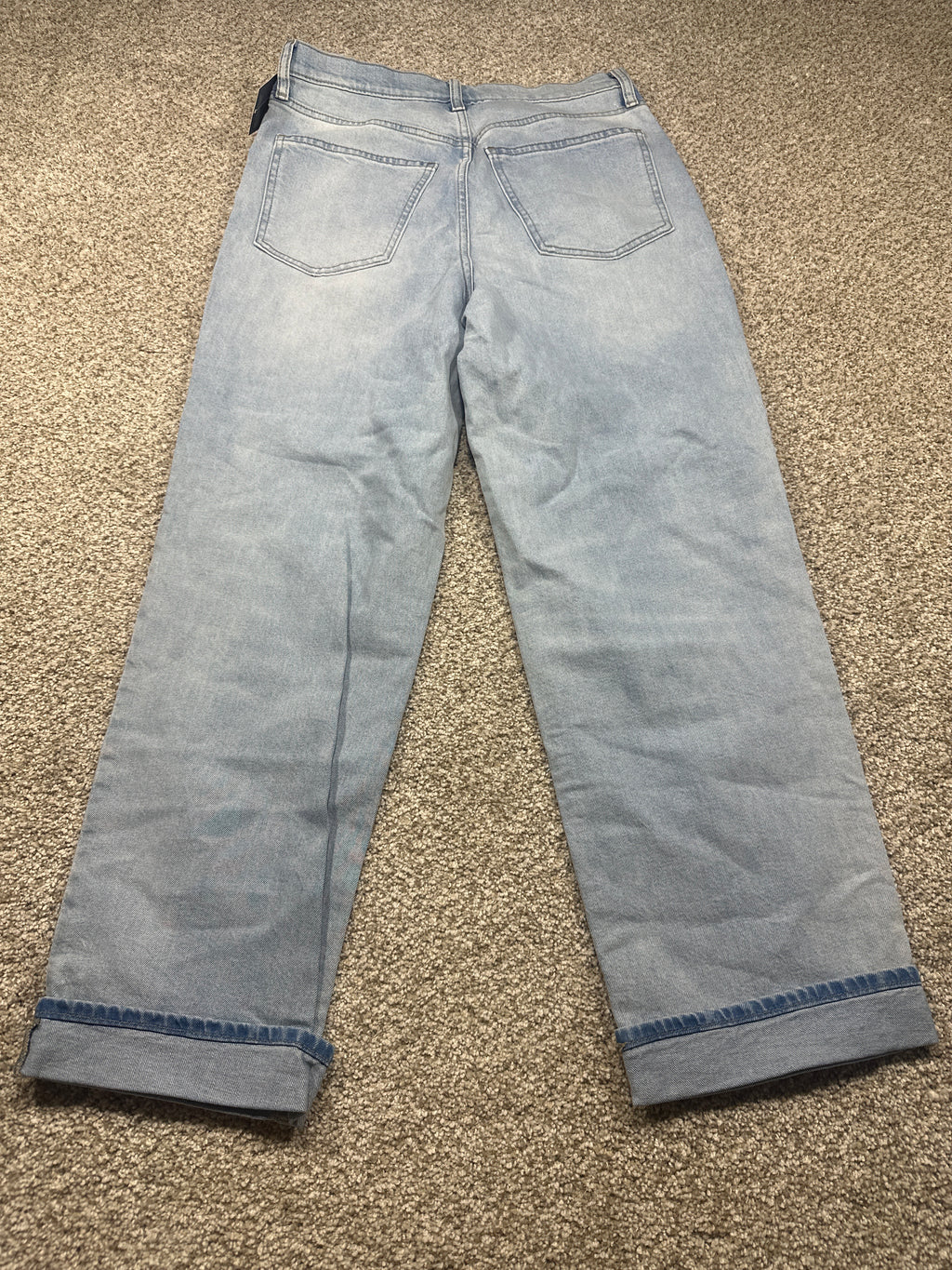 Universal Thread women’s light wash vintage straight jeans, back view