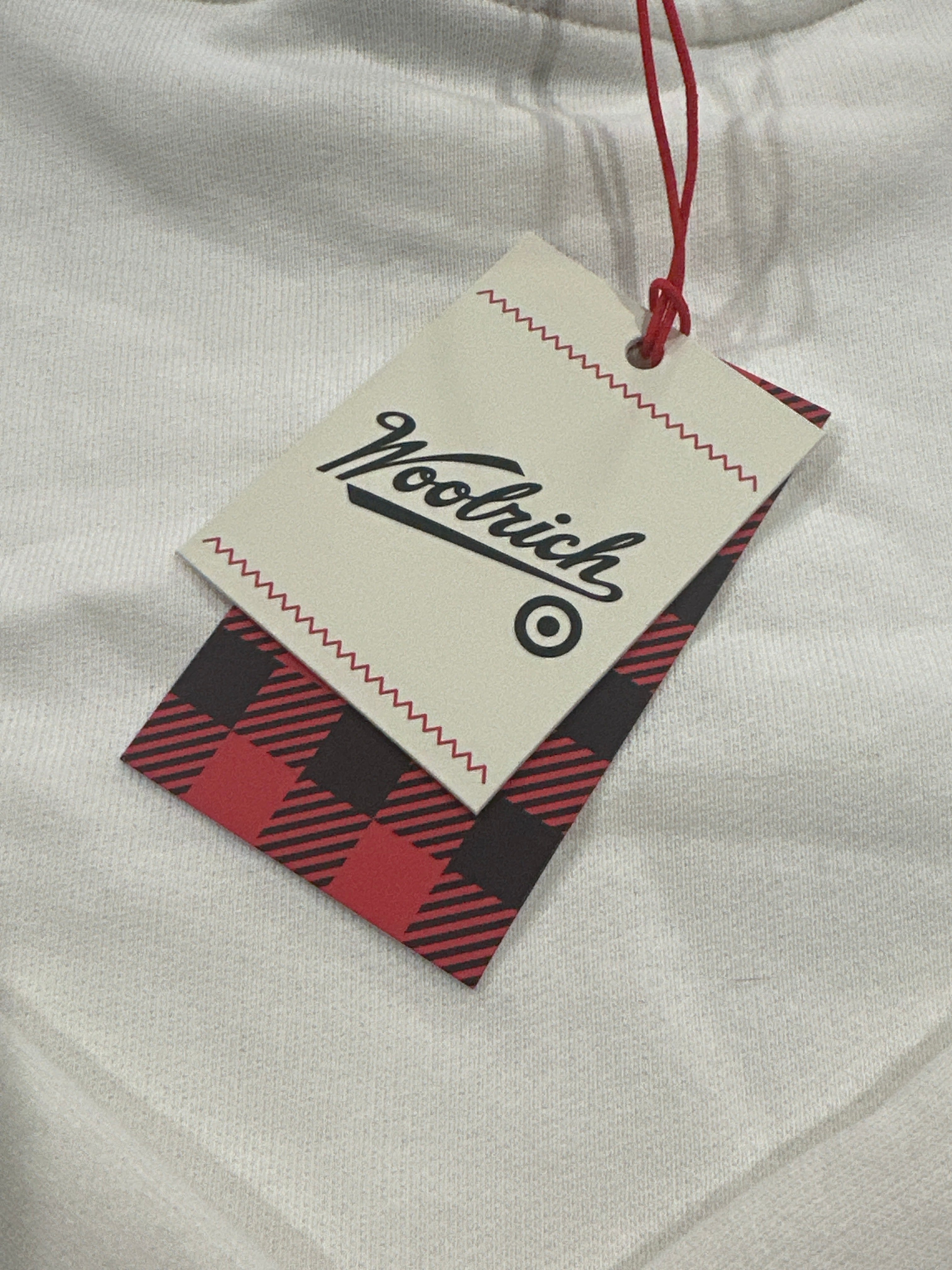 Woolrich Womens White Crewneck Sweatshirt Woolen Mills Graphic