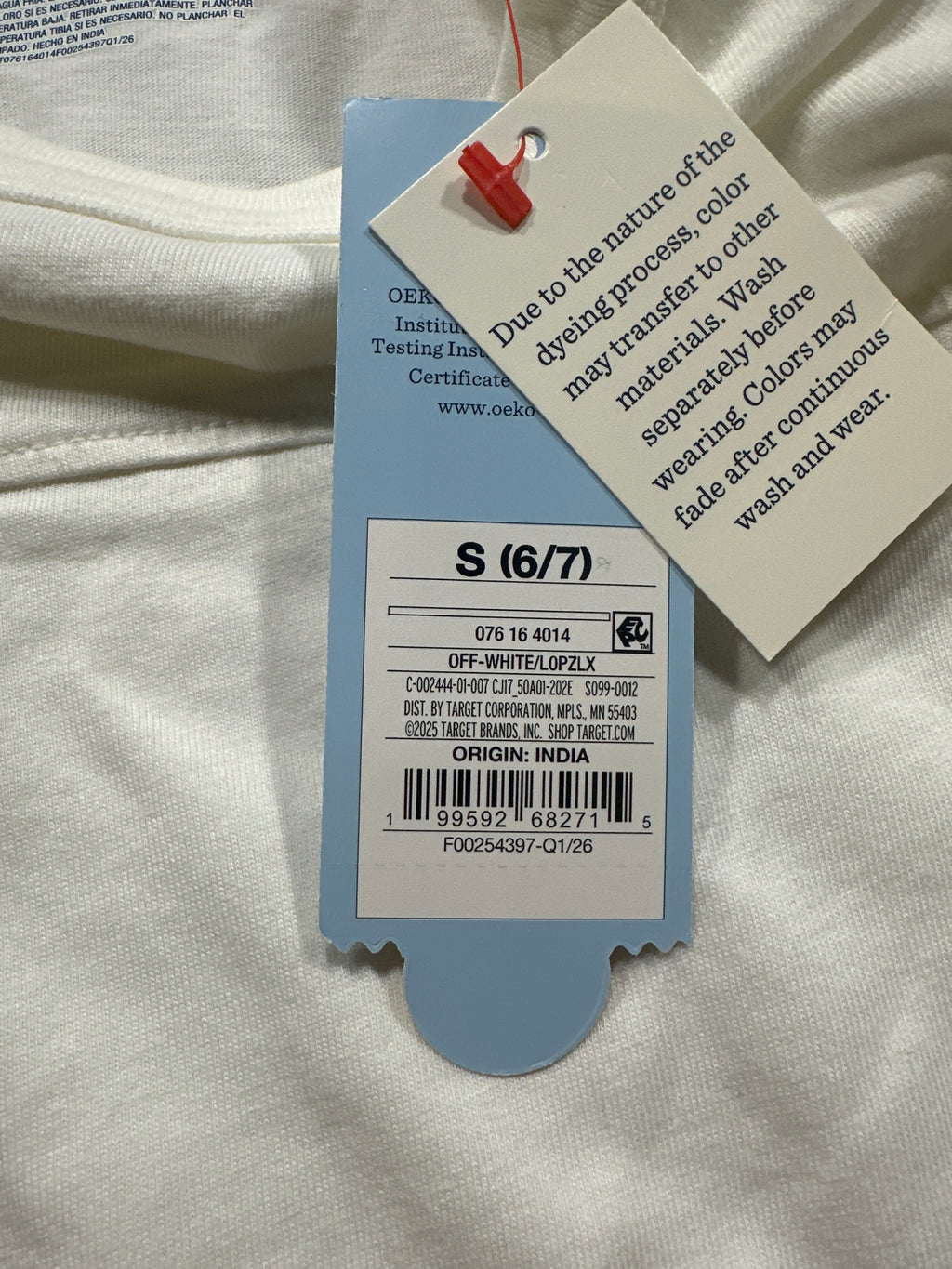 Cat & Jack Boys White Oversized Varsity Stripe Short Sleeve T-Shirt S 6/7 NWT