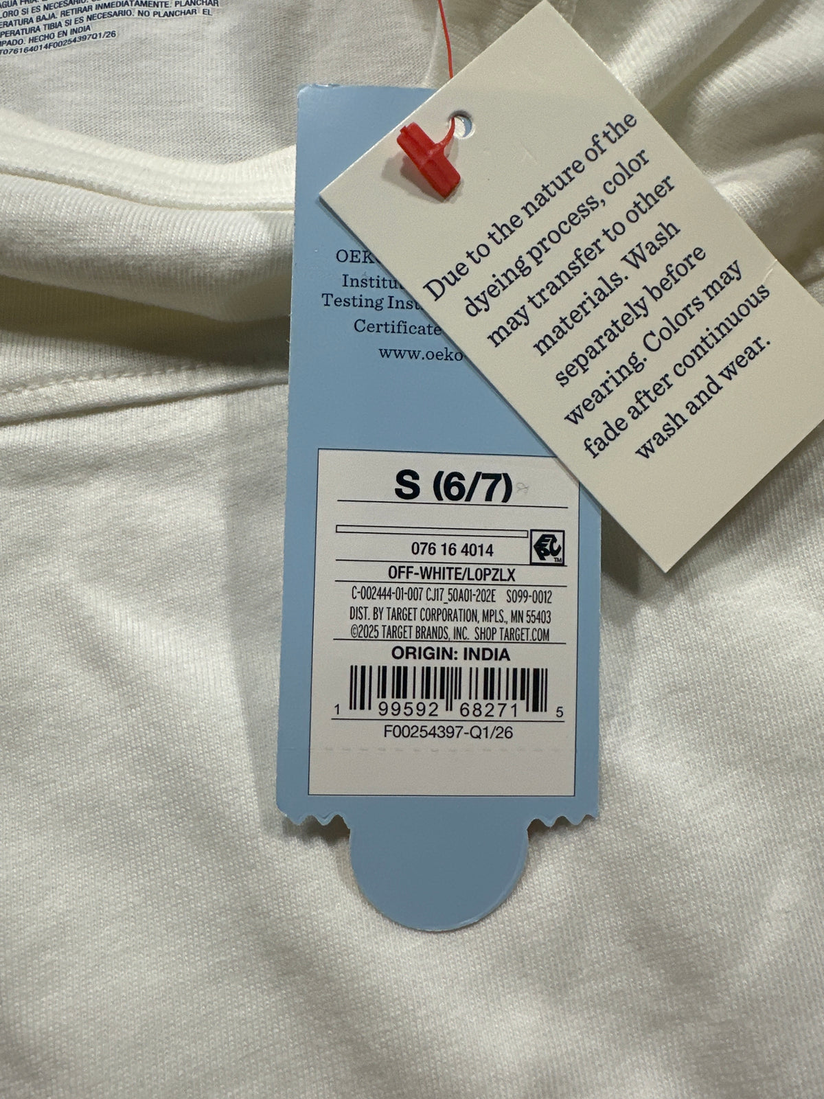 Cat & Jack Boys White Oversized Varsity Stripe Short Sleeve T-Shirt S 6/7 NWT