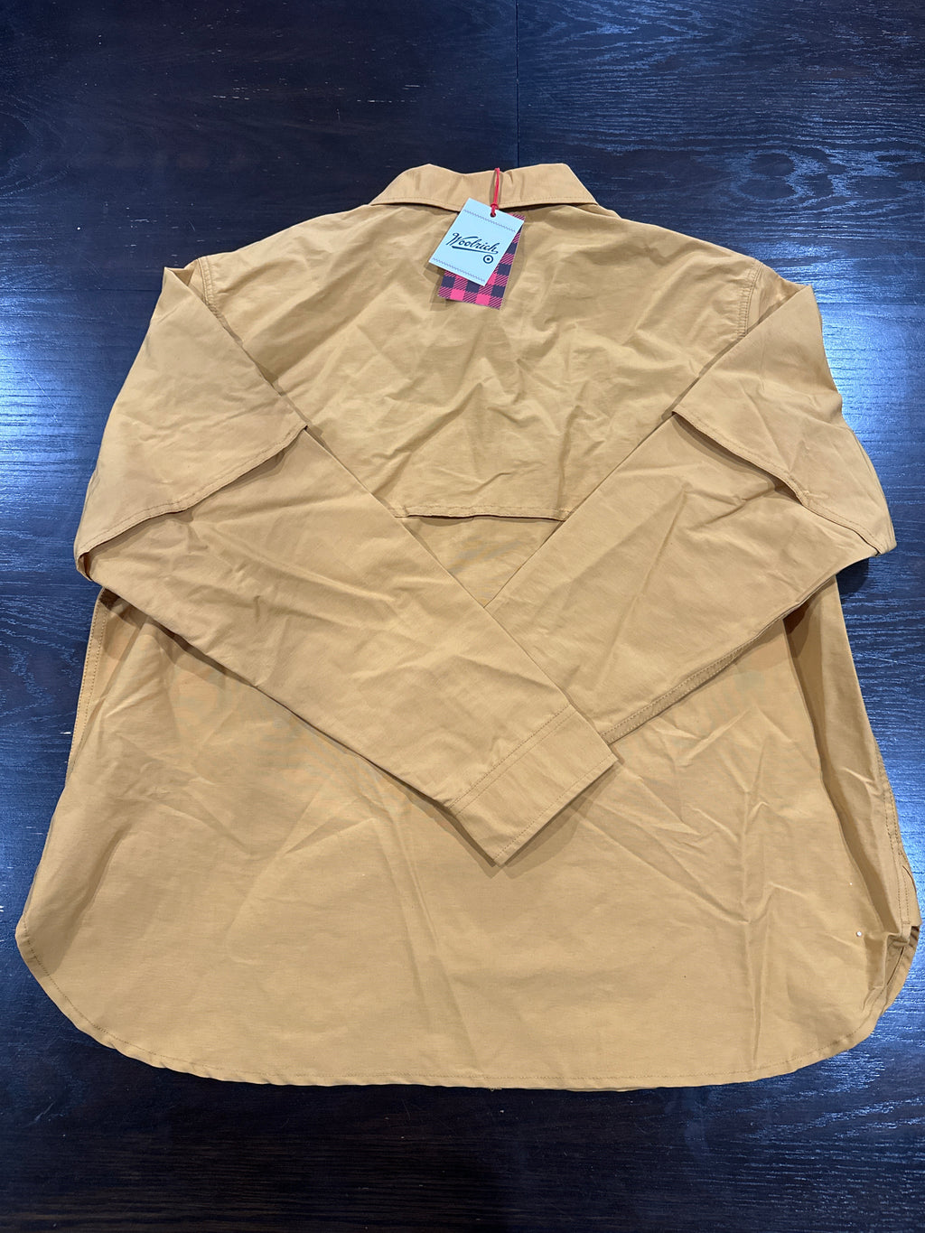 Woolrich Men's Lined Fishing Shirt Long Sleeve Button Up Gold