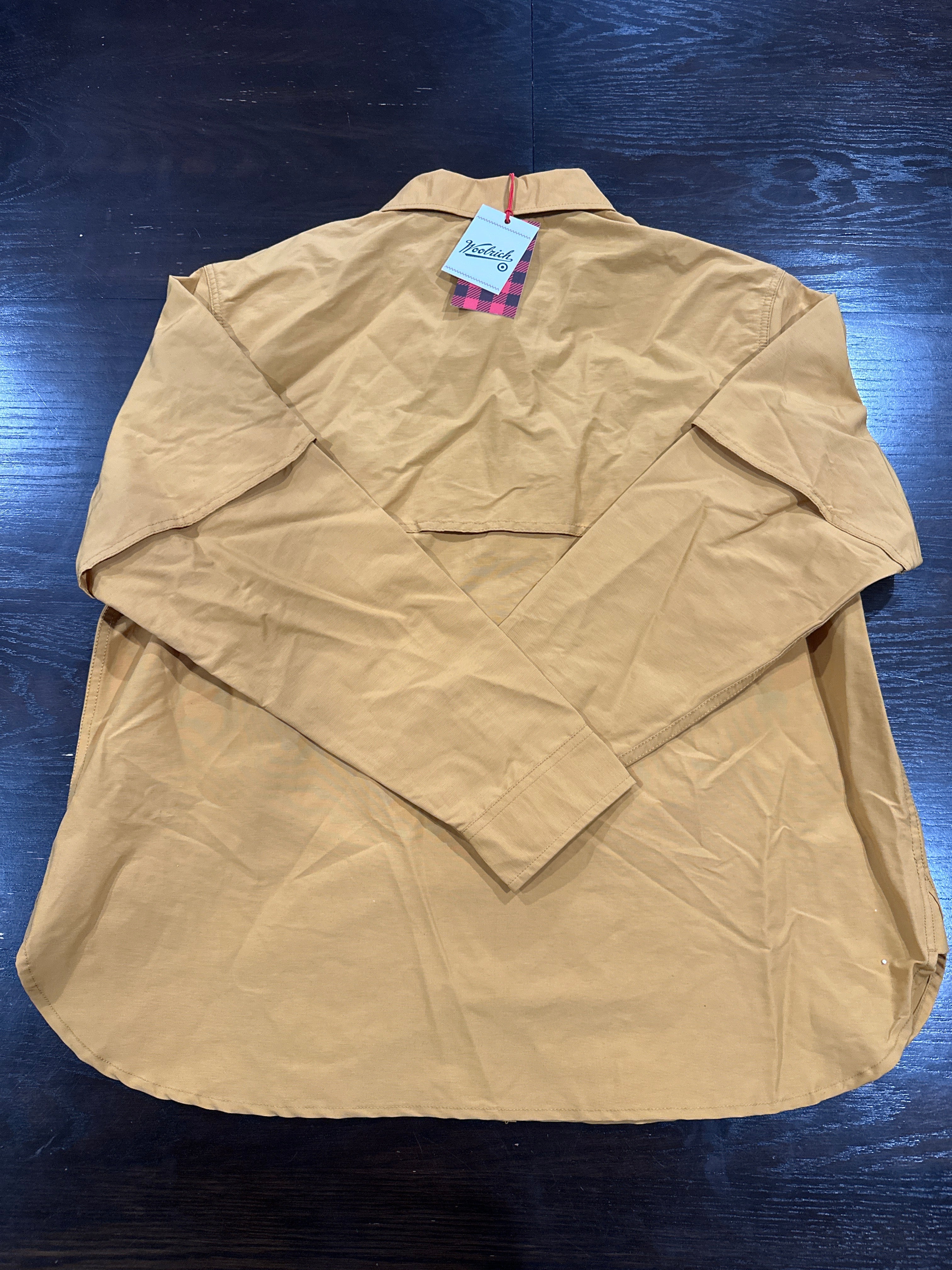 Woolrich Men's Lined Fishing Shirt Long Sleeve Button Up Gold