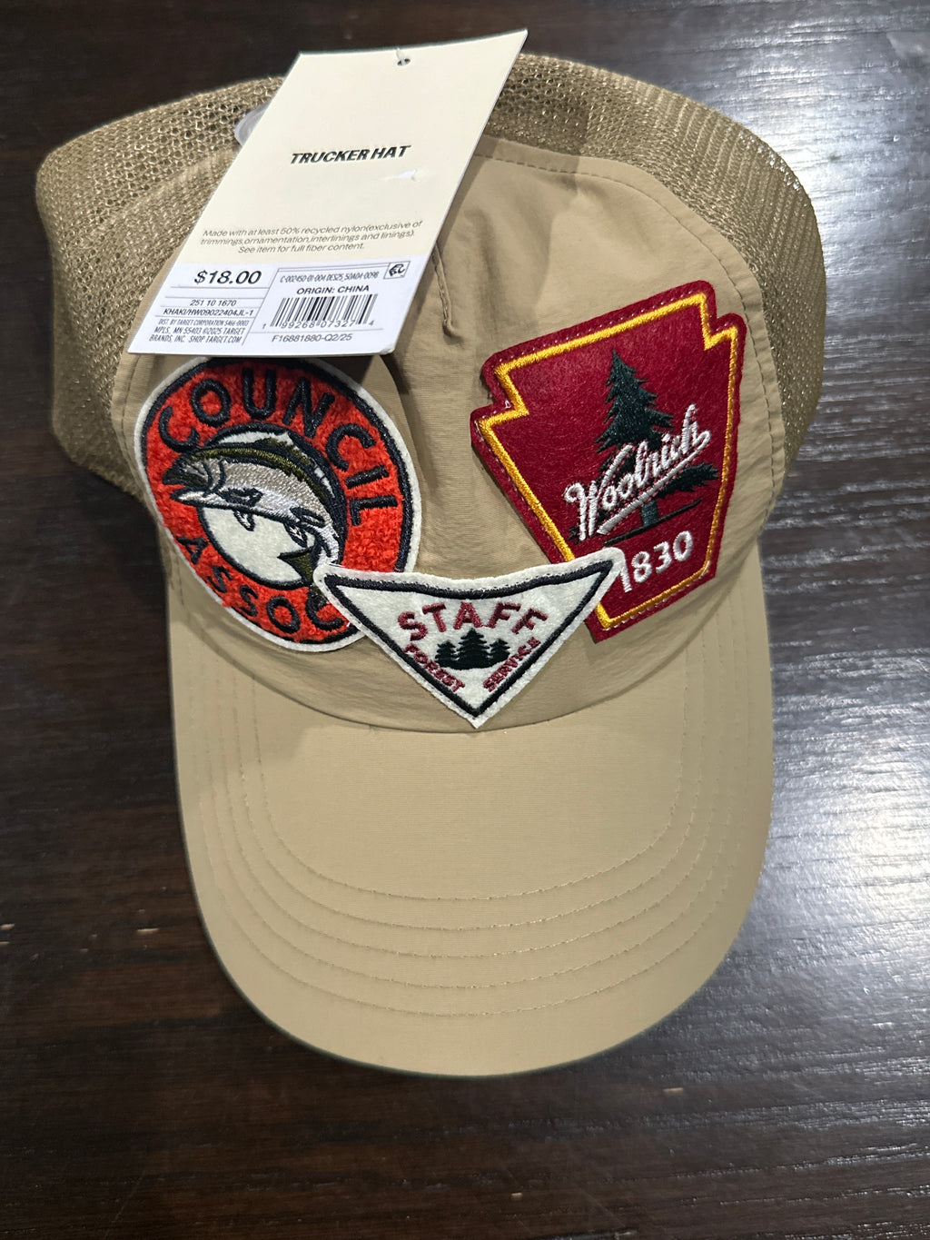 Woolrich Trucker Hat Woodland Patch Snapback Adjustable Mesh Cap