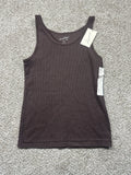 Universal Thread women’s morel brown ribbed tank top front view