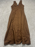 Universal Thread women’s brown sleeveless cotton maxi dress front view