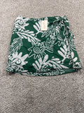 Universal Thread women’s green and white printed wrap skirt front view