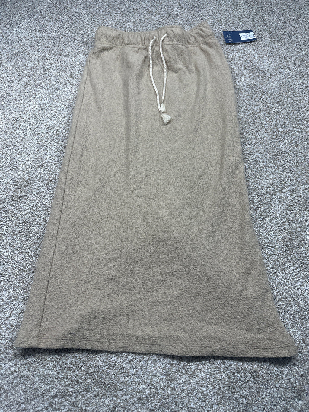 Universal Thread women's tan beach midi circle skirt front view