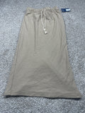 Universal Thread women's tan beach midi circle skirt front view