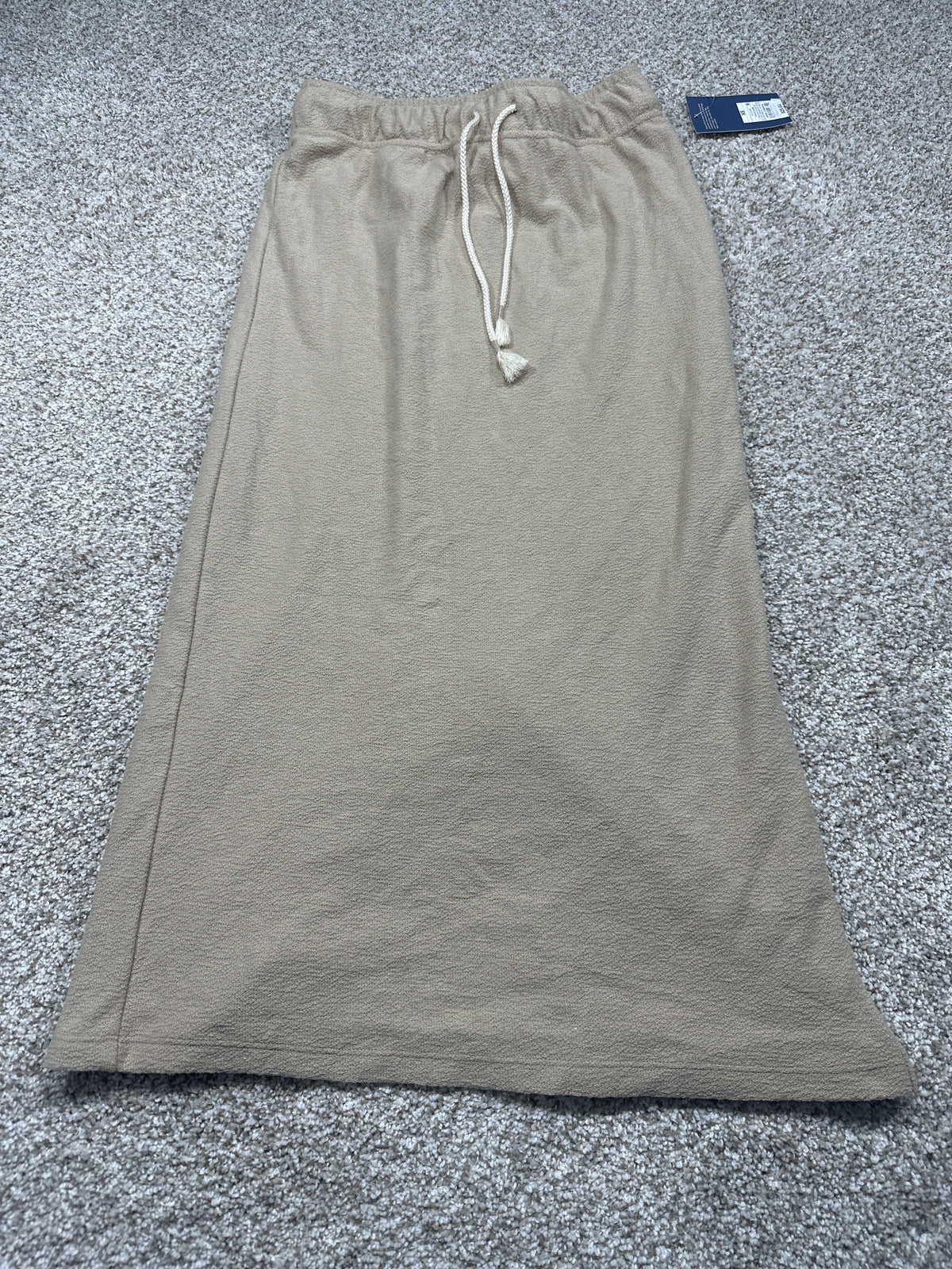 Universal Thread women's tan beach midi circle skirt front view