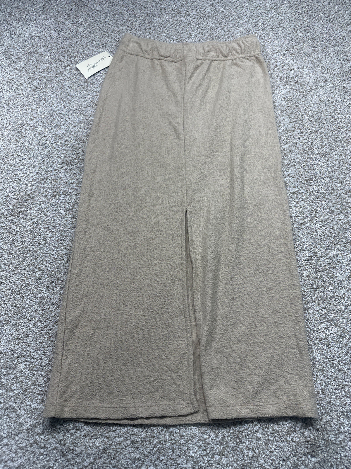Universal Thread women's tan beach midi circle skirt back view