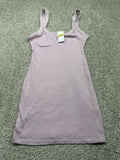 Universal Thread women's pink striped knit mini bodycon dress front view