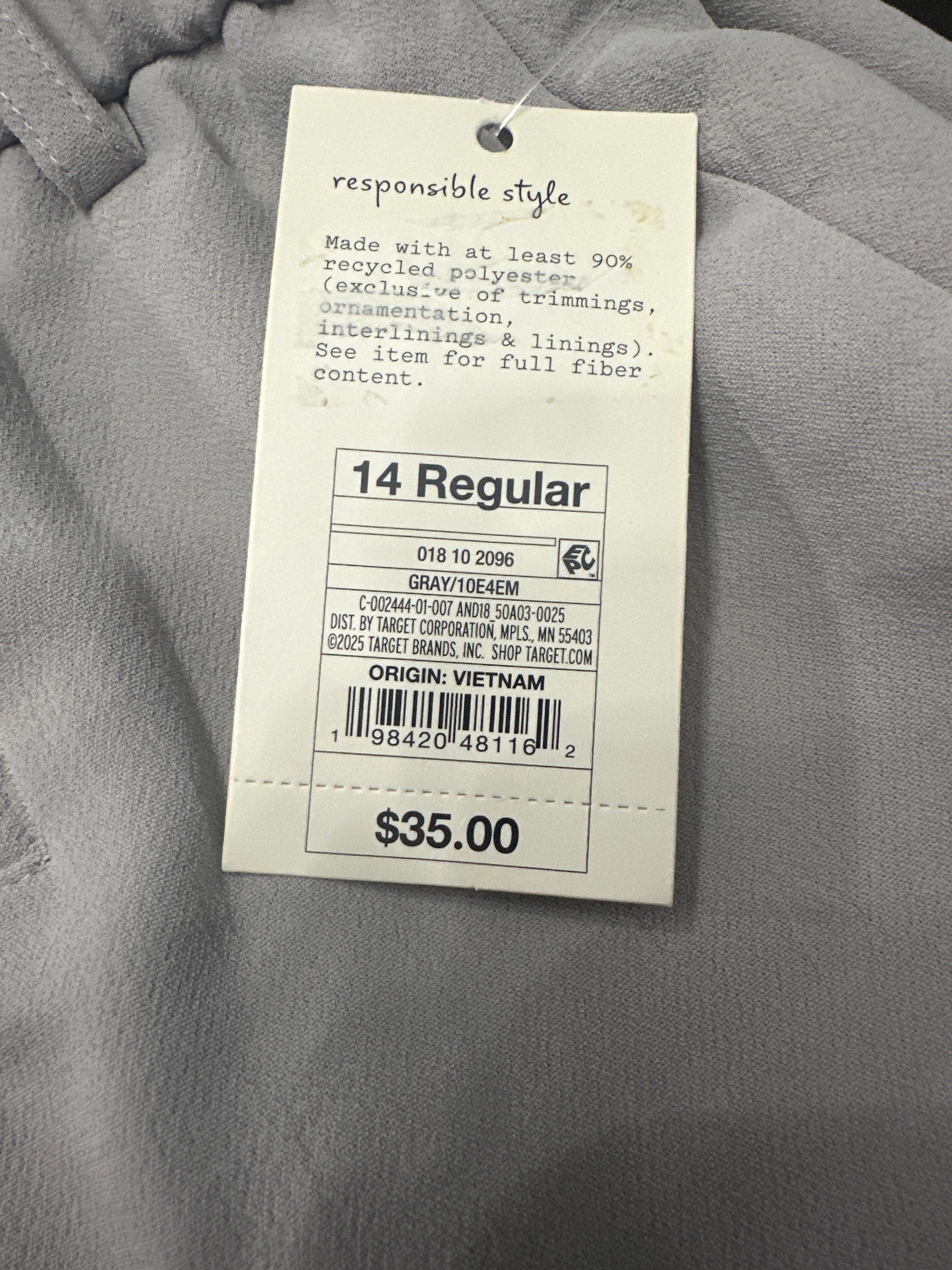 A New Day Womens Gray Work Trousers