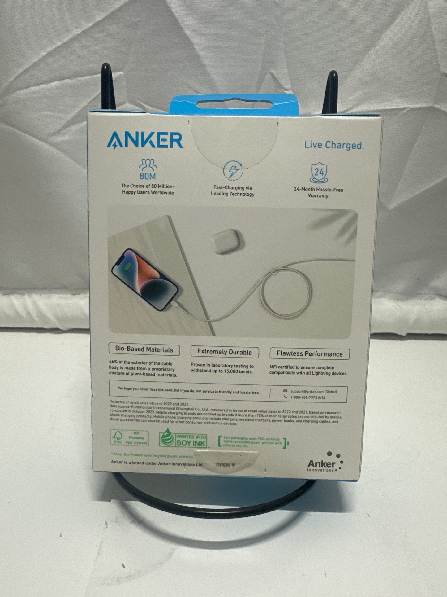 Anker Bio-Braided USB-C to Lightning Cable 10 ft