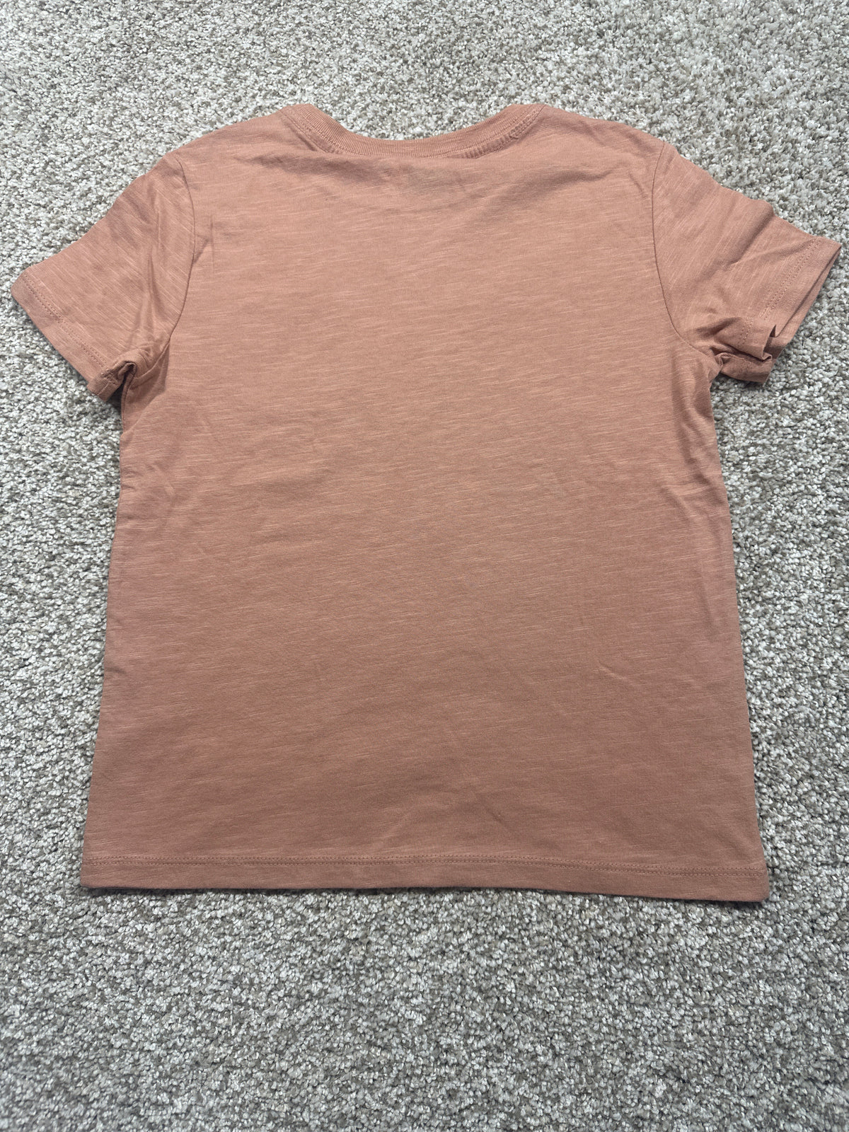 Cat & Jack boys light brown pocket T-shirt size S 6/7 back view