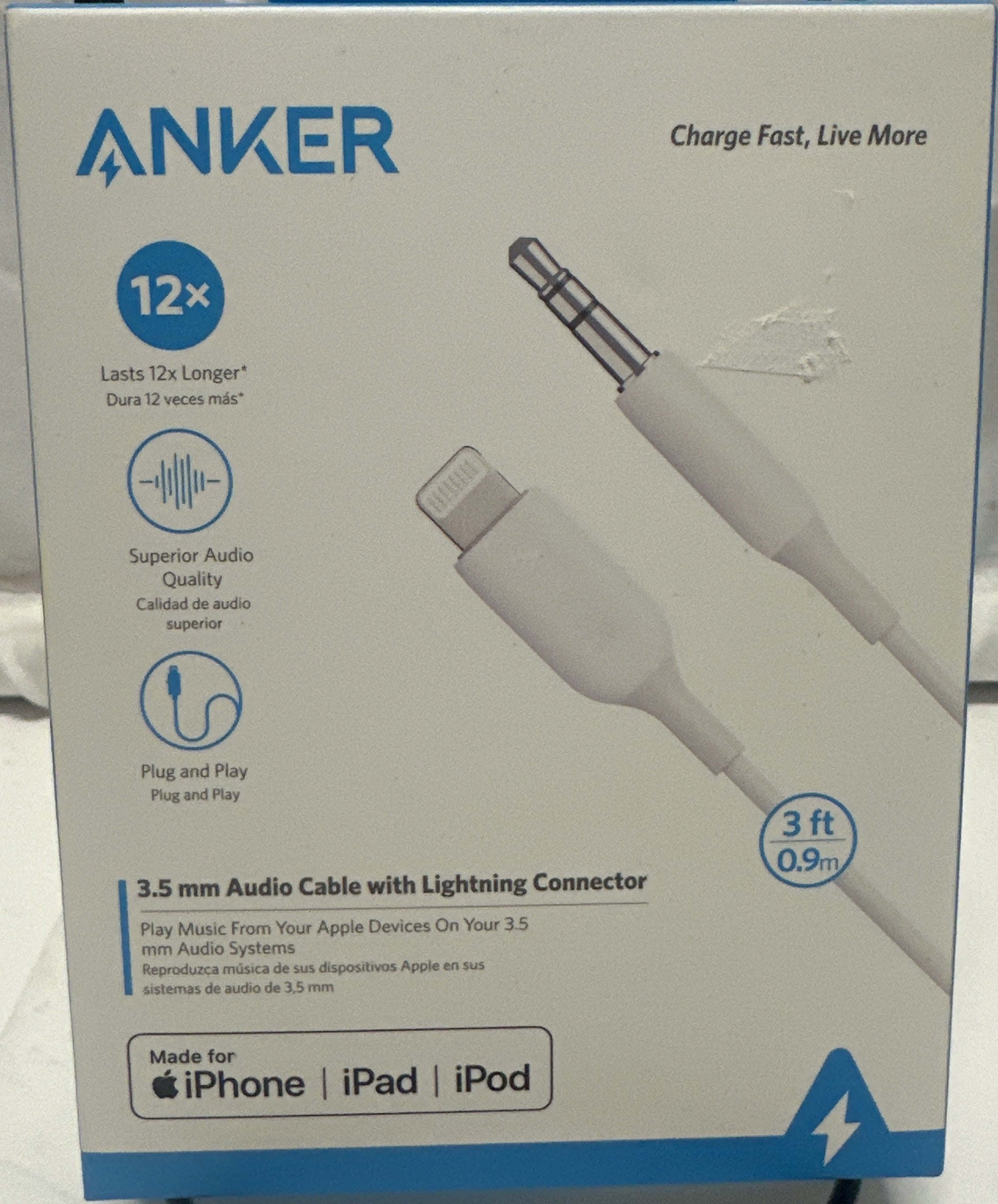 Anker 3.5mm Audio Cable with Lightning Connector