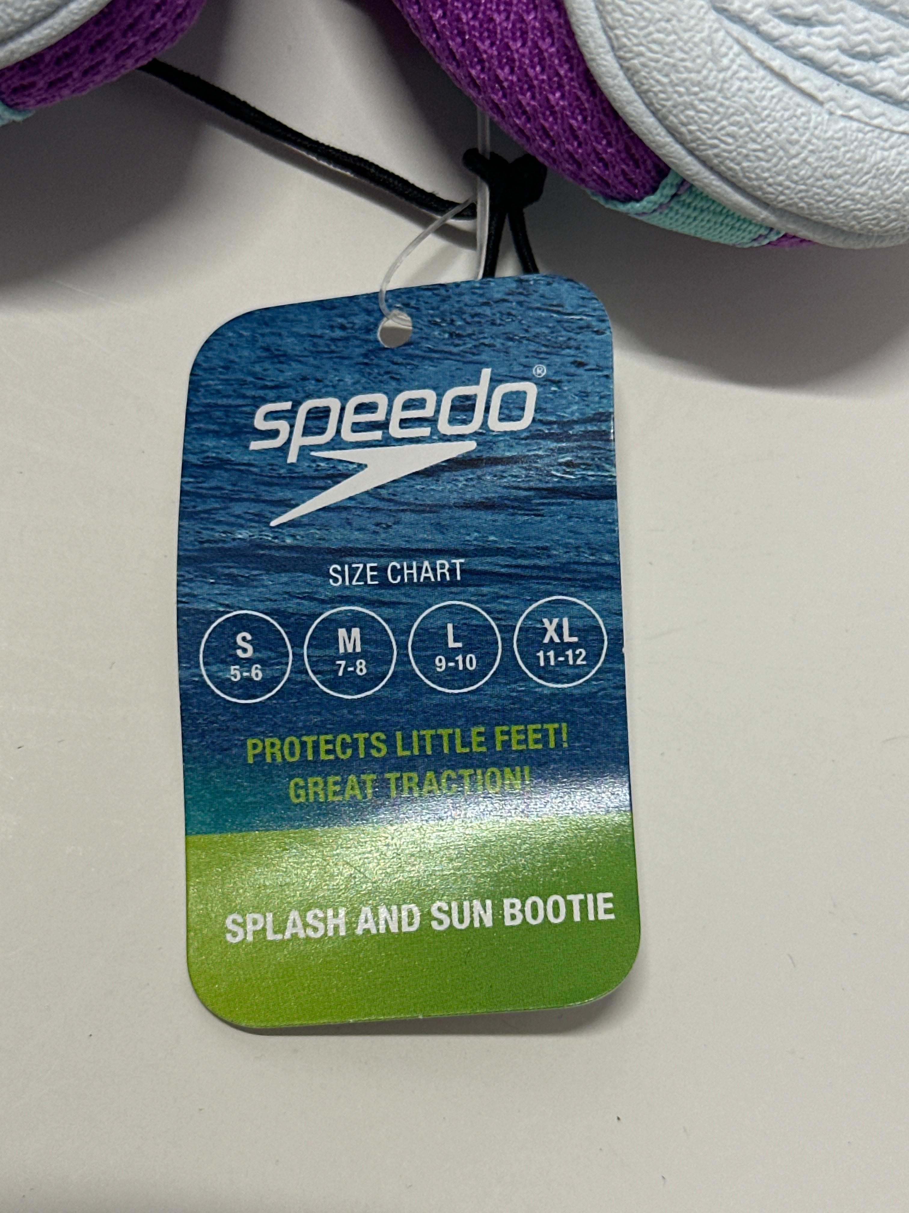Speedo Splash & Sun Bootie Kids Size L (9-10) Neon Violet Water Shoes