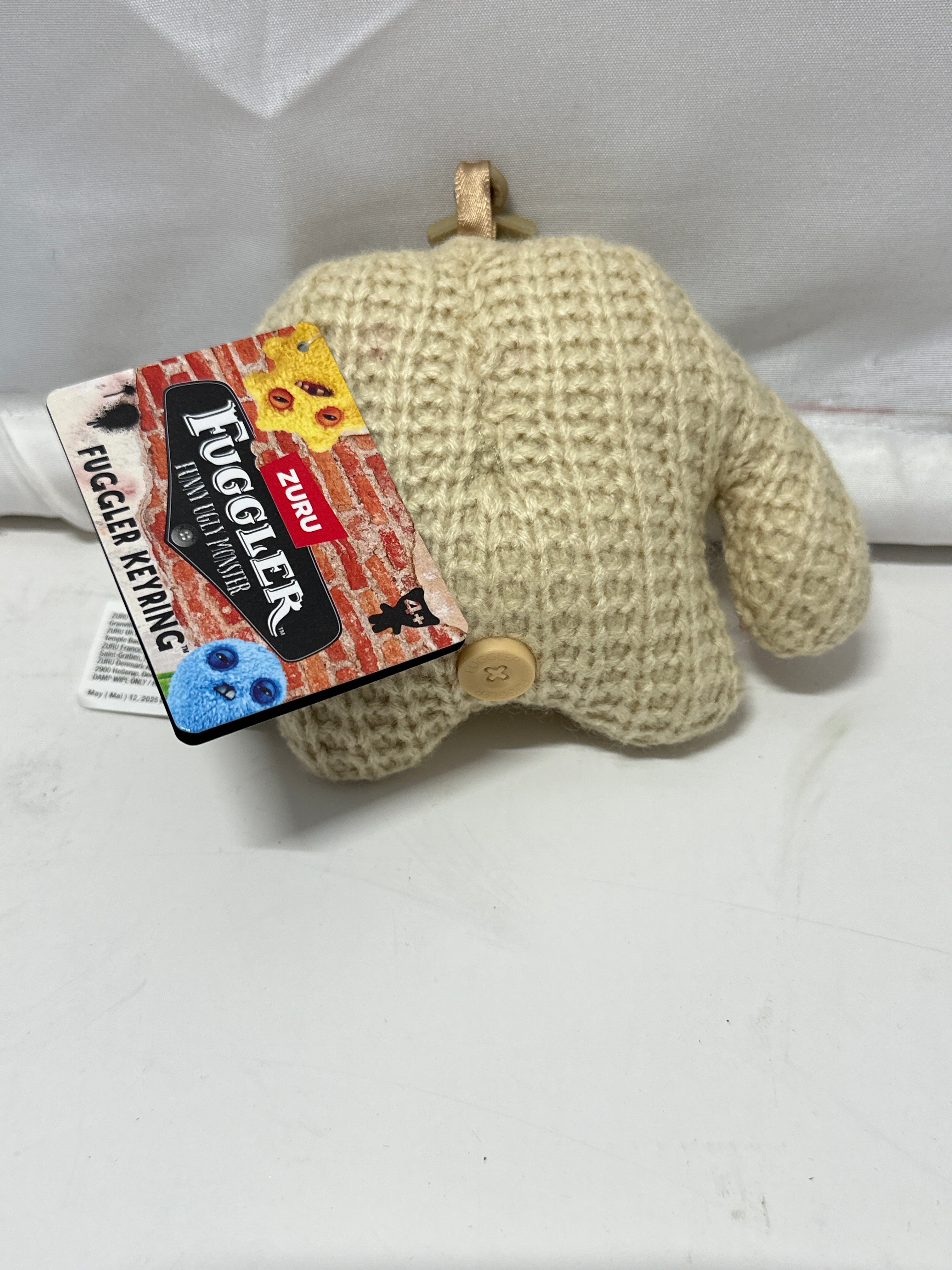 Fuggler Keychain Mr Needles Funny Ugly monster plush Cream
