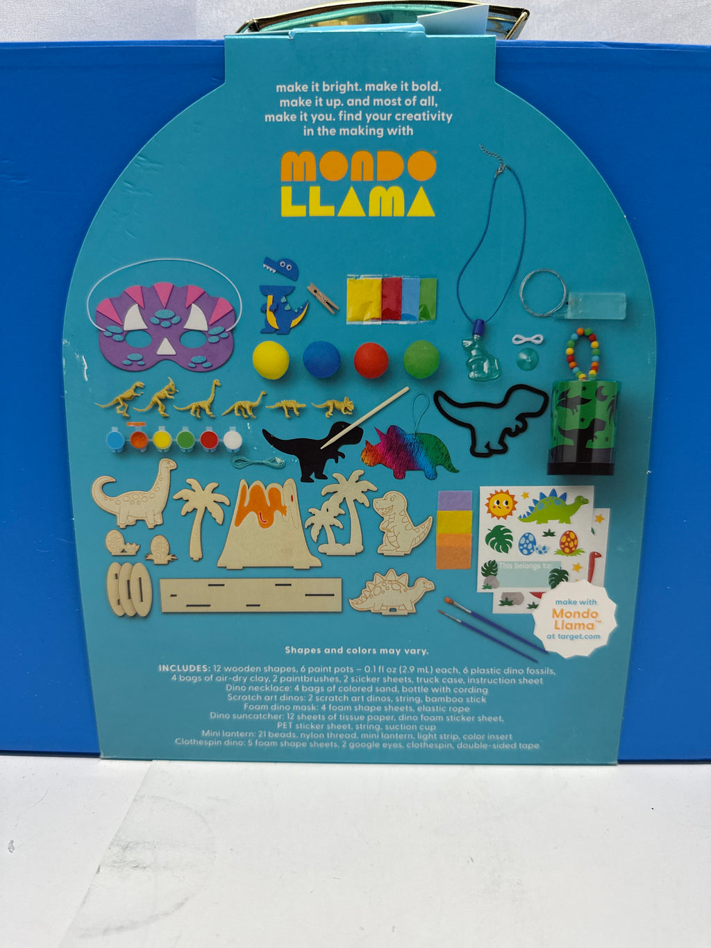Mondo Llama 15-in-1 Dino Activity Kit Kids Arts Crafts Carry Case Ages 3+
