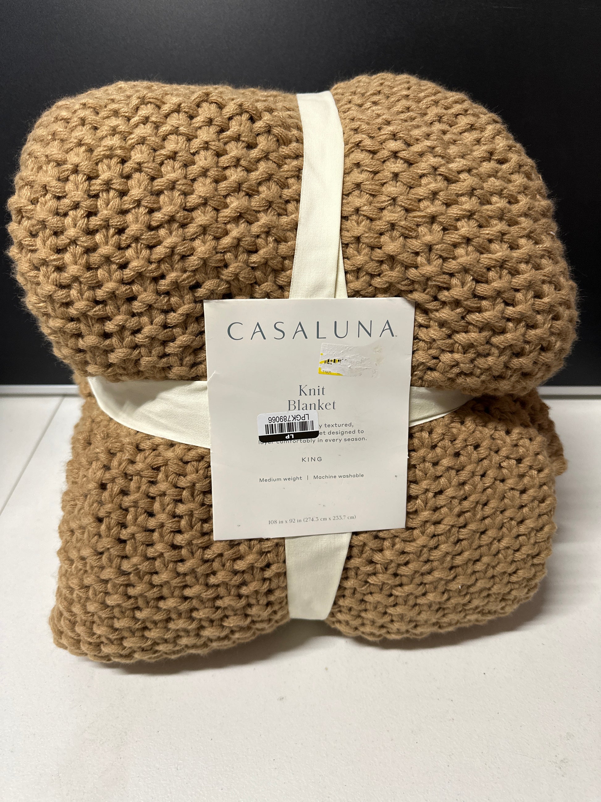 50"x70" Oversized Solid Bed Throw - Casaluna™ Warm Brown