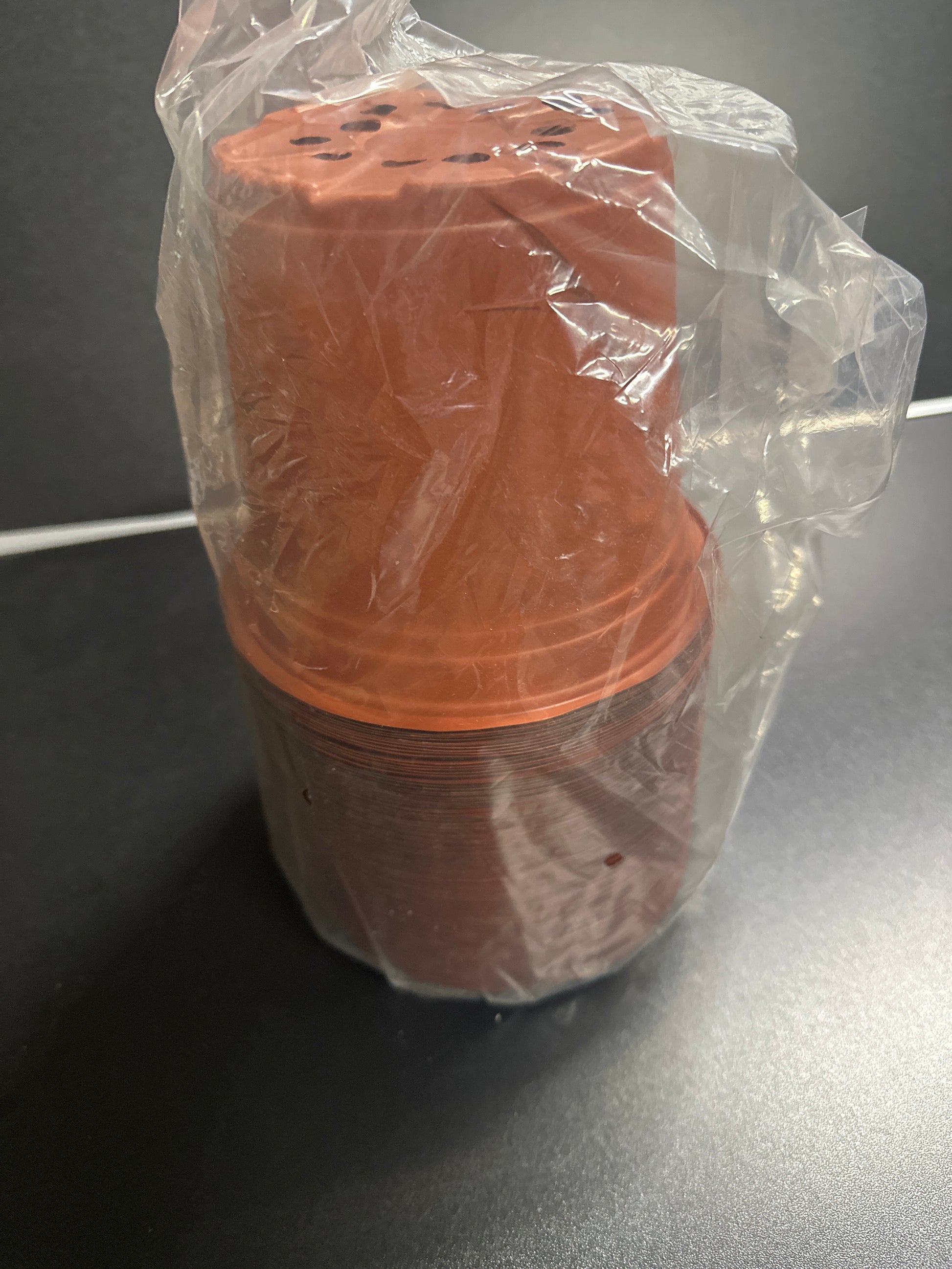 100 Pcs 6" Plastic Plants Nursery Pots