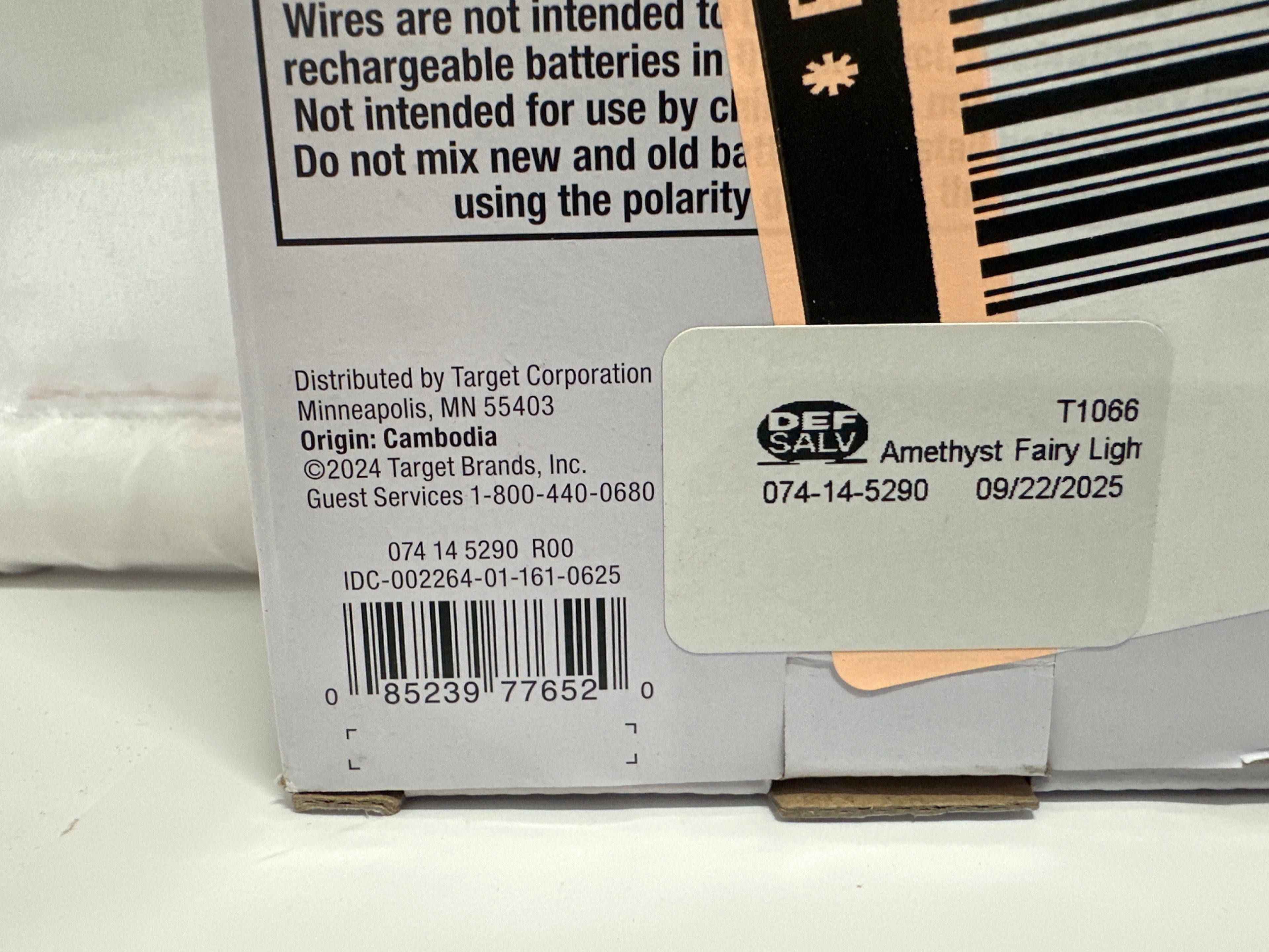 Room Essentials LED Fairy Lights Amethyst Purple Battery String