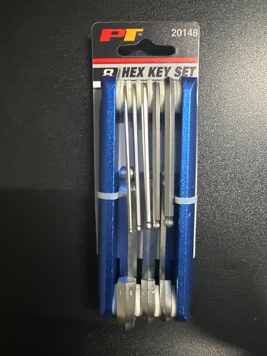 Performance Tool 8 Piece Metric Aluminum Hex Key Set with Ball Ends