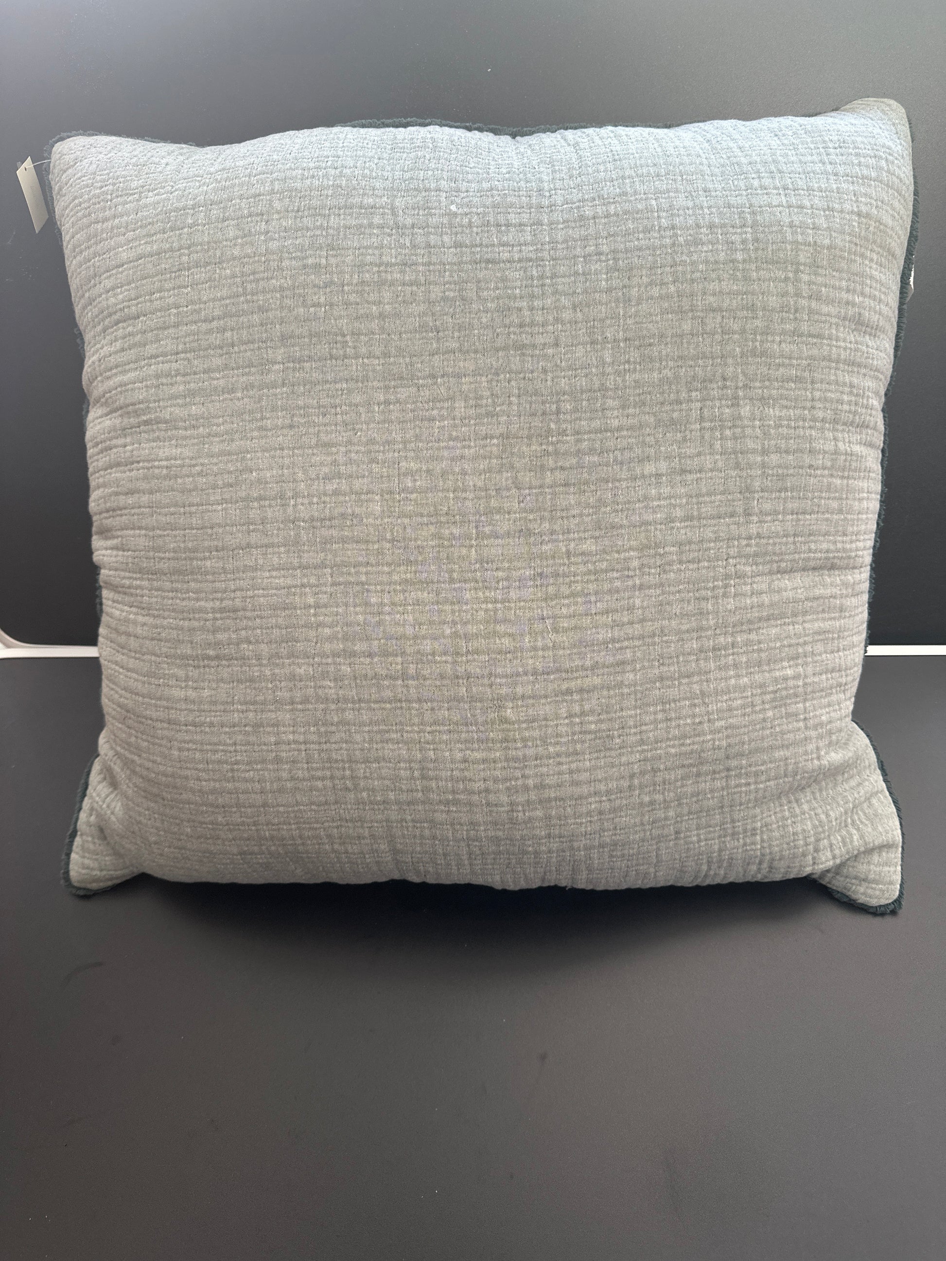 Euro 26''x26'' Textured Chambray Cotton Decorative Throw Pillow - Casaluna™ Dark Teal Blue