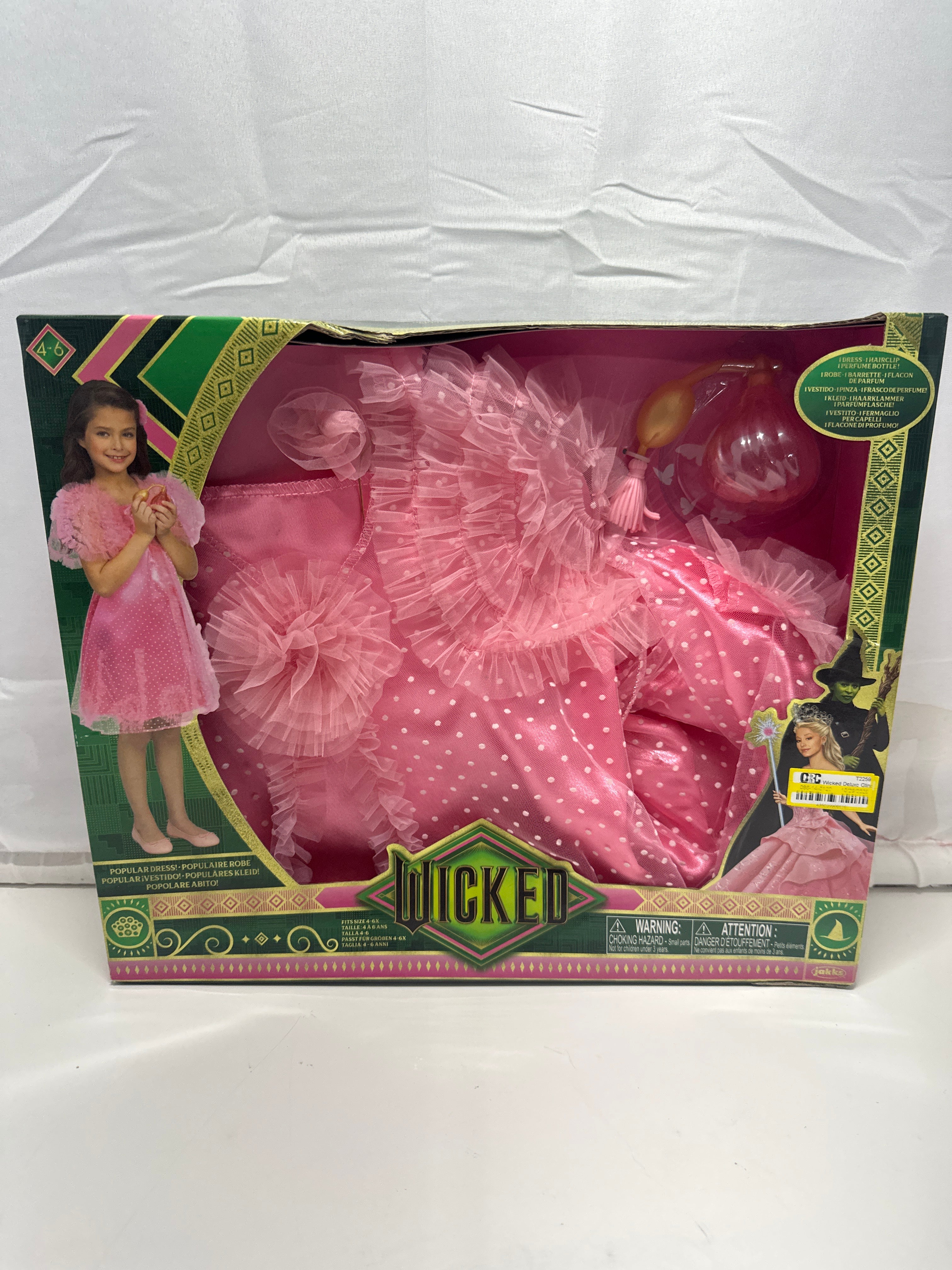 Wicked Pink Dress-Up Costume Set Kids 4-6 Halloween Outfit