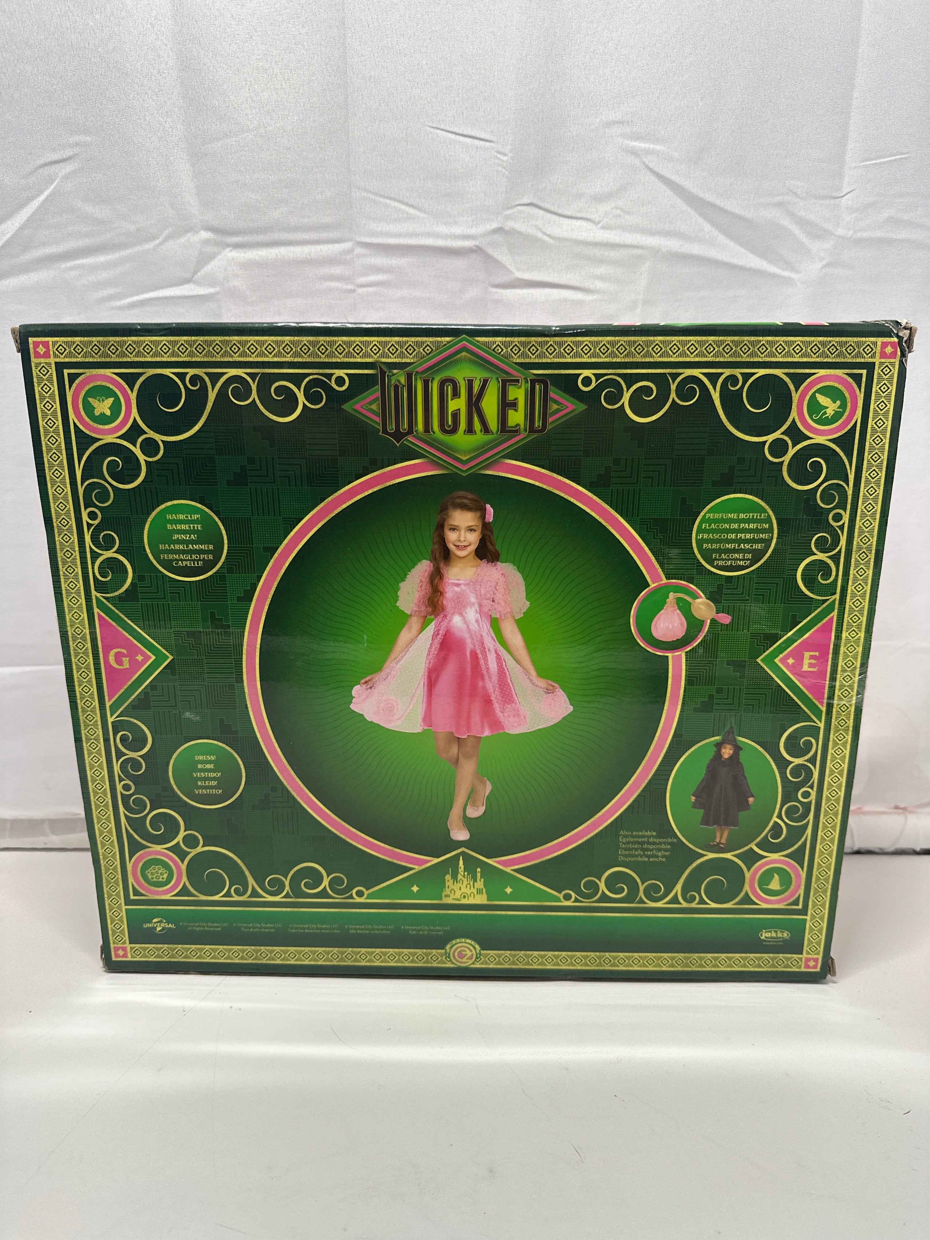 Wicked Pink Dress-Up Costume Set Kids 4-6 Halloween Outfit