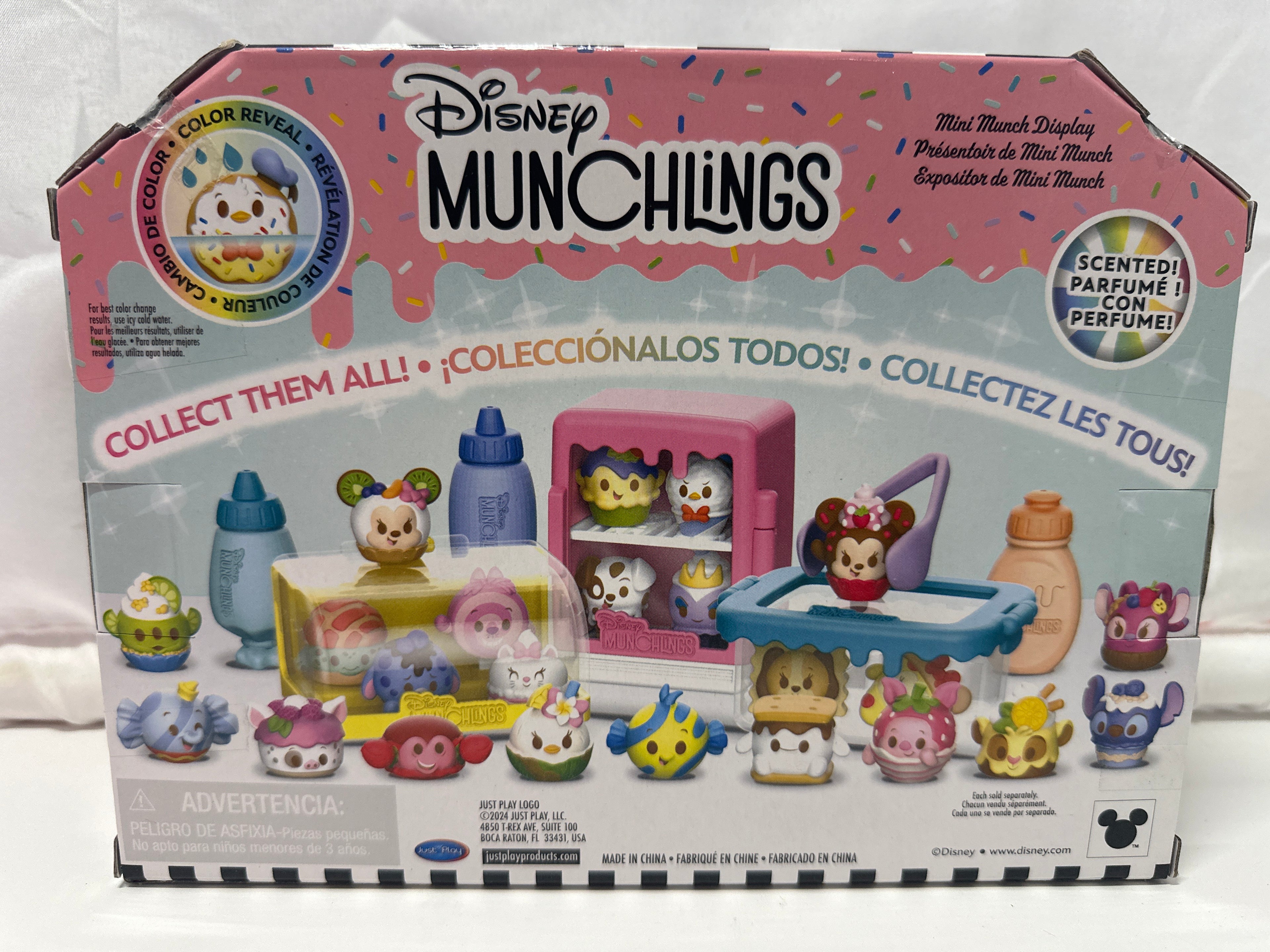 Disney Munchlings Mini Munch Display 7-Piece Set with 4 Mystery Figures Blue