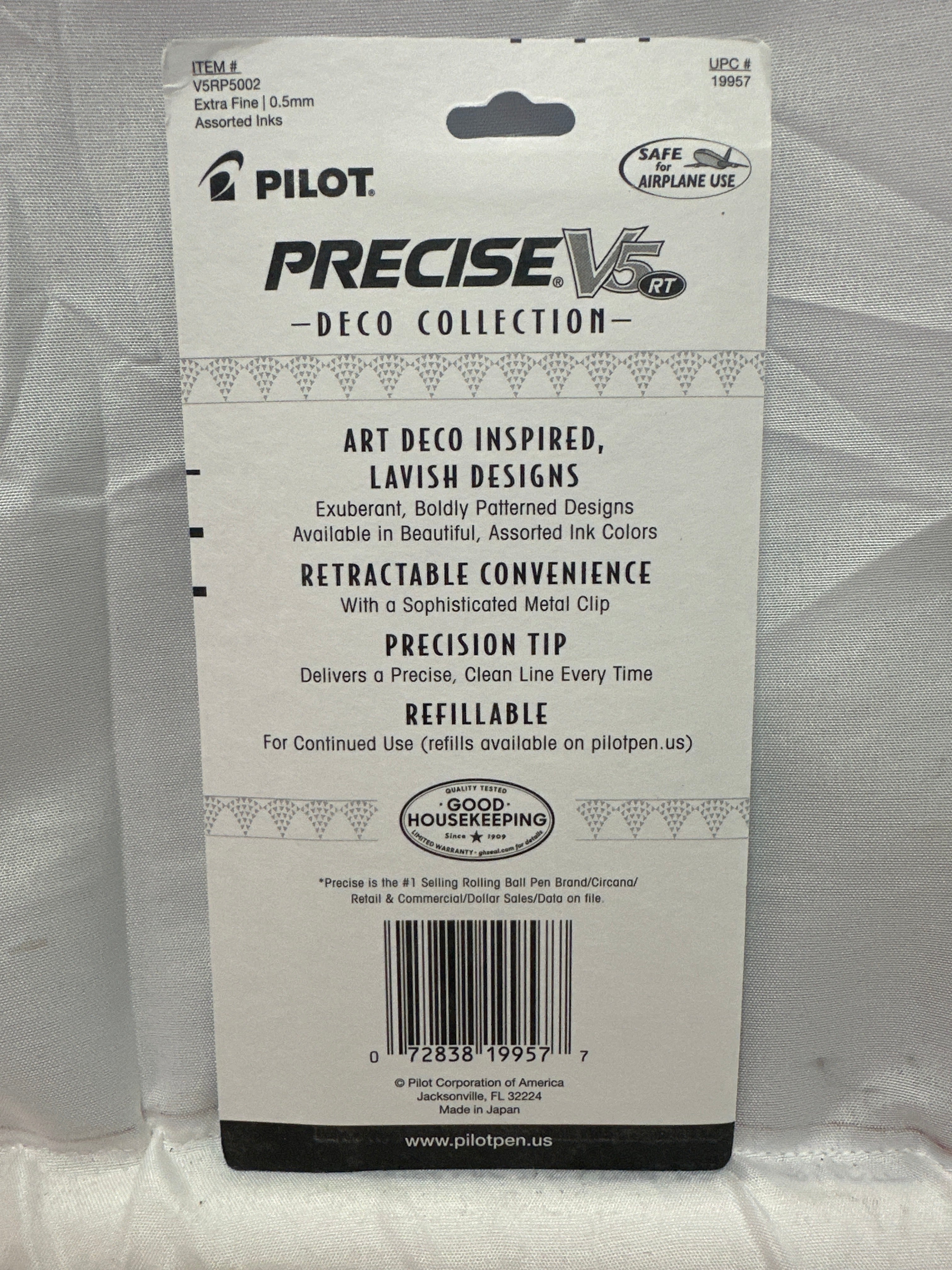 Pilot Precise V5 RT Pens 0.5mm Extra Fine Assorted Ink 6 Pack Deco Collection