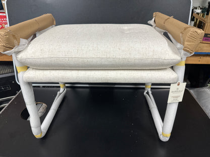 Hearth and Hand mixed material ottoman