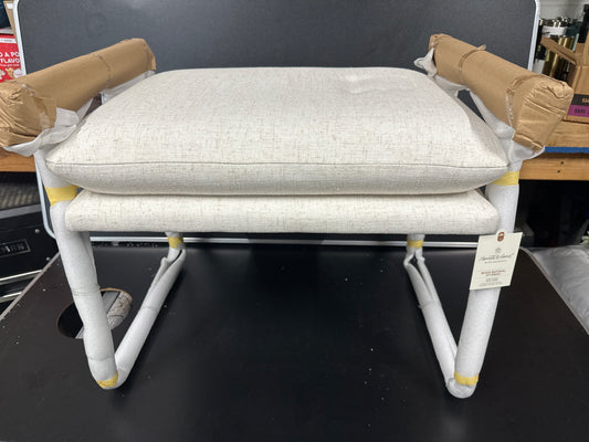 Hearth and Hand mixed material ottoman