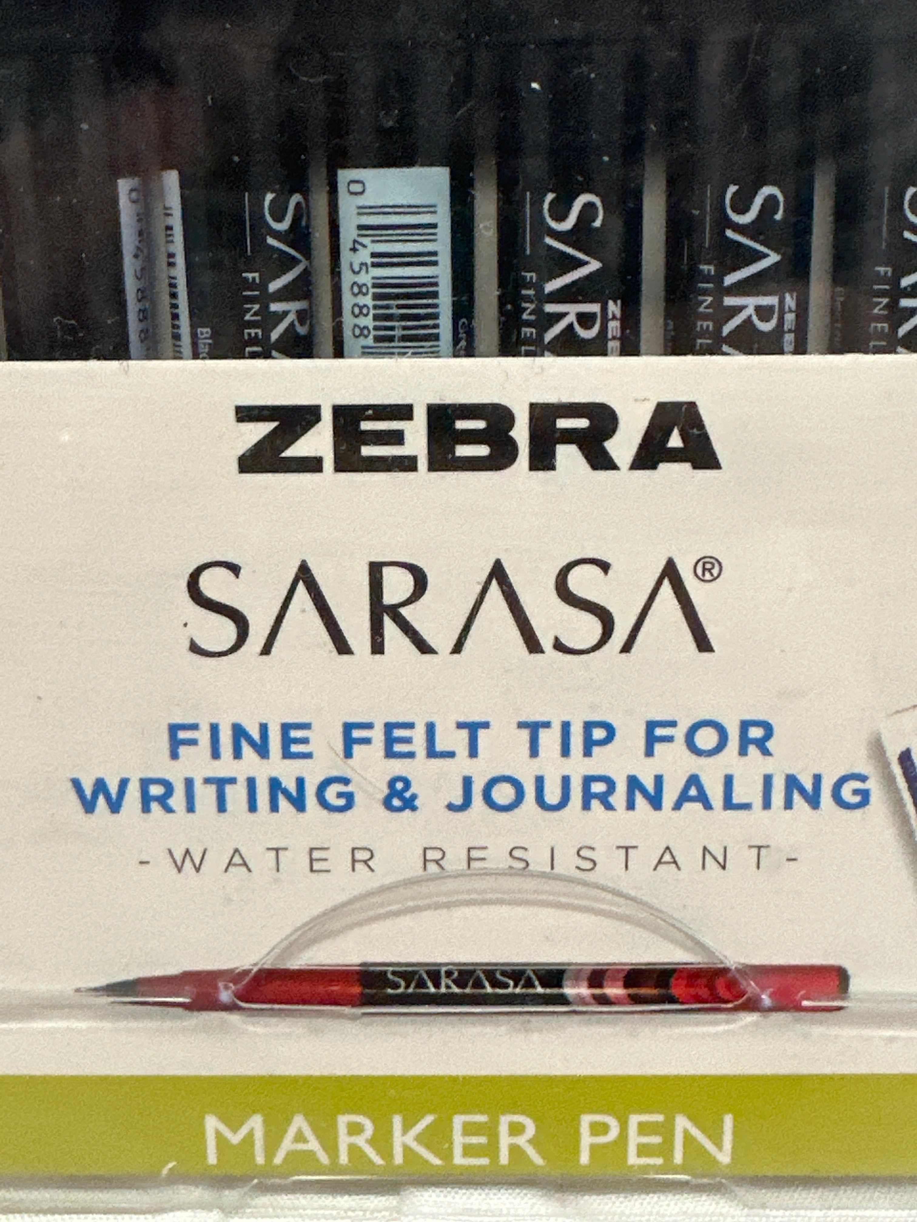 Zebra 10 Pc- Count Sarasa Fineliner Pens 0.8mm Assorted Colors