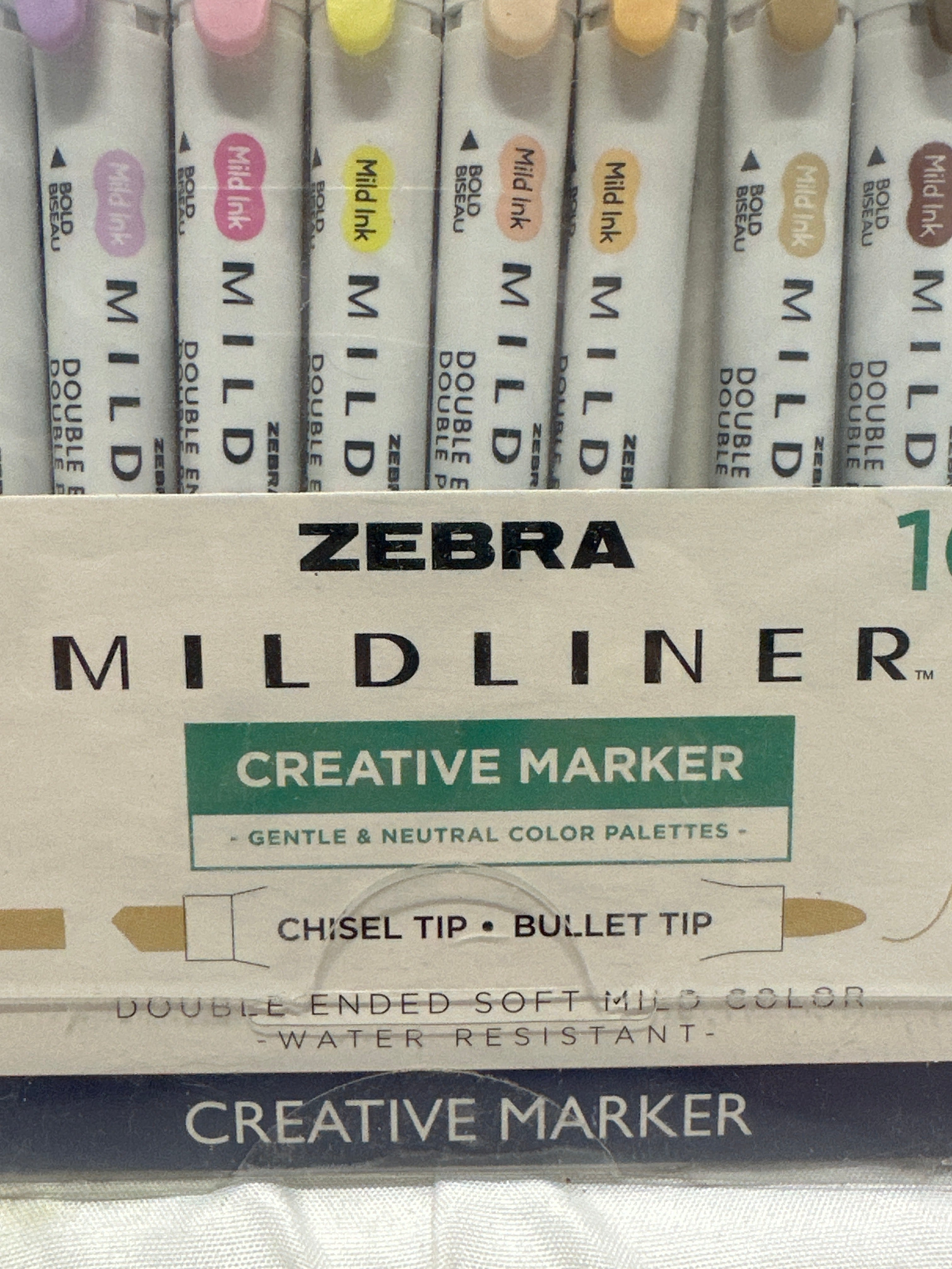 Zebra Mildliner Double Ended Creative Markers 10 Pack Pastel Color